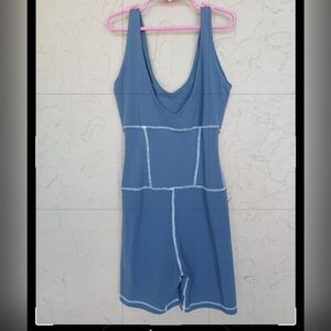 Studio Dusty Blue Sleeveless Scoop Romper Size 4